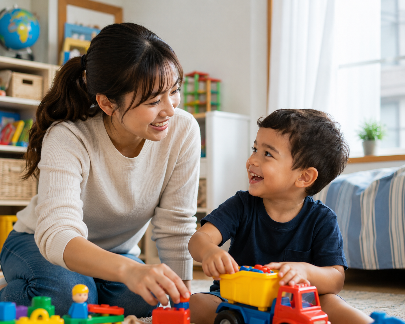 子どもと笑顔のオペア